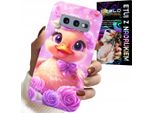 Custodia Per Samsung Galaxy S10E - Simpatica Anatra, Anatra Su Sfondo Rosa