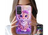 Custodia Per Samsung Galaxy M31S - Simpatica Tigre Su Sfondo Rosa + Vetro