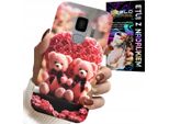 Custodia Per Samsung Galaxy S9 - Rosa Orsetto Cuore Famiglia + Lamina