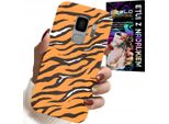 Custodia Per Samsung Galaxy S9 - Cover Posteriore A Strisce Di Tigre + Pellicola