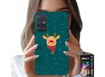 Custodia Per Samsung Galaxy A51 - Renna Su Sfondo Verde Disegni Natalizi