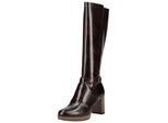High-Heel-Stiefel Nero Giardini "Nero Giardini Stiefel Leder", Damen, Gr. 35, Braun (Dunkelbraun), Leder, Schuhe