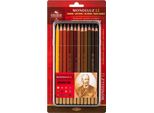 Set Di Matite Acquerellabili Koh-I-Noor Mondeluz 12 Pz/Serie Marrone