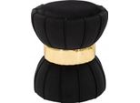 Mauro Ferretti Sgabello Floral Ø 40X44 Cm Oro Nero