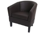Lounge-Sessel MCW-O17, Sessel Clubsessel Cocktailsessel, Mvg-Zertifiziert Kunstleder ~ Braun