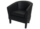 Lounge-Sessel MCW-O17, Sessel Clubsessel Cocktailsessel, Mvg-Zertifiziert Kunstleder ~ Schwarz