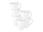 Seltmann Weiden Kaffeebecher Tambel Lido Black Line 350 Ml 6Er Set
