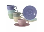 Seltmann Weiden Kaffeetassen Mit Untertassen Beat Color Glaze 260 Ml 6Er Set