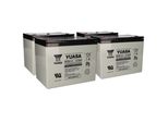 4X Batteria Al Piombo Yuasa REC80-12I Pb 12V / 80Ah A Prova Di Ciclo, Filettatura Interna M6