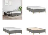 Vidaxl Struttura Letto Grigio Scuro 120X200 Cm In Tessuto - Struttura Letto - Cornici Letto - Struttura Letto - Letto