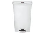 Cestino A Pedale Anteriore Rubbermaid Slim Jim Bianco 68L