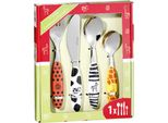 Esmeyer 199-351 Esmeyer Set Di Posate Per Bambini 4 Pezzi Safari, Acciaio Inossidabile 18/0