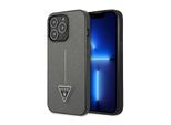 Guess Guhcp14Xpsatlg Custodia Rigida Iphone 14 Pro Max 6.7 Argento/Argento Logo Saffianotriangle