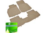 DK0707 - Set Di Tappetini In Gomma Adatti Alla Megane Iii 2008-2016 Beige