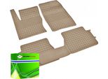 DK0802 - Set Di Tappetini In Gomma Adatti Alla Focus Ii 2004-2011 Beige
