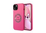 Karl Lagerfeld Klhcp14Msrsgrcf Custodia Rigida Per Iphone 14 Plus / 15 Plus 6.7 In Silicone Rosa/Rosa Rsg