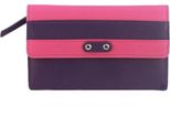 Eastern Counties Leather - Portafoglio "Madison"" In Pelle Con Strisce Per Donna EL437 (Taglia Unica) (Viola/Fucsia)"