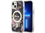 Guess Guhmp14Shcfwsk Custodia Rigida Per Iphone 14 / 15 / 136.1 Czarny/Nero Fiore Magsafe