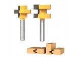 Geko Fresa Per Scanalatura Per Legno, 2 Pezzi, Gambo 8 Mm G01216