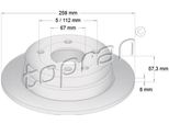 Topran 401 386 - Oe 169 423 03 12 Disco Freno, Asse Posteriore Per Classe A (W169), Classe B (W245)