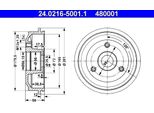 Ate 24.0216-5001.1 - Oe 4247 43 Tamburo Del Freno Per Saxo, 106 Ii