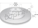 Topran 111 288 - Disco Freno Oe 7L6 615 301K, Anteriore Sinistro Per Q7 (4L), Cayenne (9PA), Touareg (7L)