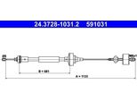 Ate 24.3728-1031.2 - Oe 60 01 546 867 Cavo Frizione Per Logan, Sandero, Logan I, Sandero I (Bs)
