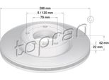 Topran 108 132 - Oe 1J0 411 327 Stabigummis, Vorderachse FüR A3 (8L), Toledo Ii (1M2), Leon (1M1), Octavia I (1U), New Beetle, Golf Iv (1J), Bora (1J)