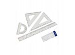 Starpak - Set Scolastico - Set Geometrico - Righello 30 Cm - 2X Triangolo - Goniometro - 4 Pezzi