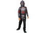 Bristol Novelty - Costume Da "Cavaliere Nero"" - Bambini BN5841 (104) (Nero/Grigio/Rosso)"