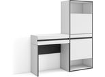 Consolle Ingresso, 130X35X145Cm, Con Cassetto, Scarpiera, Bianco