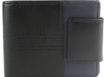 Pelle Delle Contee Orientali - Portafoglio In Pelle "Scott"" Con Inserto A Contrasto EL459 (Taglia Unica) (Nero/Blu Scuro)"