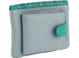 Eastern Counties Leather - Portafoglio In Pelle Da Donna "Luna"" EL482 (Taglia Unica) (Grigio Chiaro/Turchese)"