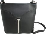 Eastern Counties Leather - Borsa A Tracolla "Caitlin"", Pelle EL450 (Taglia Unica) (Nero/Avorio)"