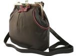 Eastern Counties Leather - Borsa "Amelia"", Pelle EL446 (Taglia Unica) (Nero/Rosso)"