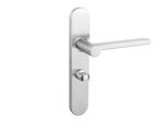 Lavuzo Caserta Maniglia Per Porta In Acciaio Inox Con Rosetta Arrotondata WC63/8 Serratura Per Bagno - Per Set