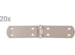 Alberts 821227 Cerniera Per Casse Duravis®, Con Perno Rivettato, Beige Perlato Rivestito In Duplex Ral 1035, Dimensioni 195 X 35 X 2 Mm, Set Di 20 Pezzi