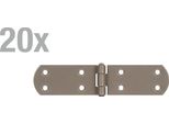 Alberts 821616 Cerniera Per Casse Duravis®, Con Perno Rivettato, Beige Perlato Con Rivestimento Duplex Ral 1035, Dimensioni 156 X 35 X 2 Mm, Set Di 20 Pezzi