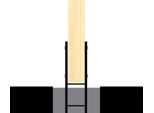 Supporto Per Pali Ad H Nero Per Pali 9 X 9 Cm - Al Pezzo