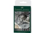 Faber-Castell 167171 FABER-CASTELL Tuschest. Pitt Artist Pen Grey&Black 8Er