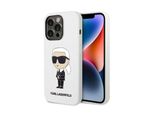 Karl Lagerfeld Klhcp14Xsnikbch Custodia Rigida Per Iphone 14 Pro Max 6.7 In Silicone Bianco/Bianco Iconic