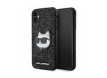 Karl Lagerfeld Klhcn61G2Cpk Custodia Rigida Per Iphone 11 /Xr 6.1 Czarny/Nero Glitter Choupette Patch