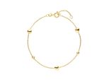 Armband Jobo "Herz Kugel", Gold (Goldfarben), ArmbäNder, Damen, 19Cm, Silber 925 (Sterlingsilber), Armband, 925 Silber Vergoldet 19 Cm