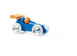 Vilac Pulling Auto Da Corsa Blu Con Ala Arancione