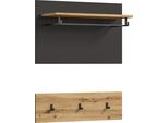 Appendiabiti Canu 3 Ganci 1 Ripiano Decoro Rovere.