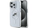 Karl Lagerfeld Klhmp15Xhlskch Iphone 15 Pro Max 6.7 BiałY/Bianco Custodia Rigida Iml Metal Karl&Choupette Head Magsafe