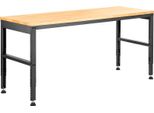 Succebuy Banco Da Lavoro Regolabile Di , 48 X 20 X 38,1 Pollici, Altezza Da 28,3 A 38,1 Pollici, Capacità Di Carico Di 2000 Libbre, Prese Di Corrente, Piano In Legno Duro, Struttura In Metallo, Cuscinetto Per I Piedi, Ufficio/Casa/Garage