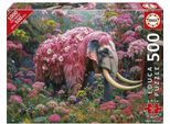 Puzzle - Educa - Flowery Elephant - 500 Pieces - Animal Theme - For Children Aged 10 And Over