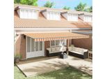 Vidaxl Tenda Da Sole Retrattile In Tessuto Giallo E Arancione 600 X 300 Cm
