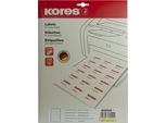 Kores L210297.25 Kores Universal-Etiketten, 210 X 297 Mm, Weiß, 25 Blatt